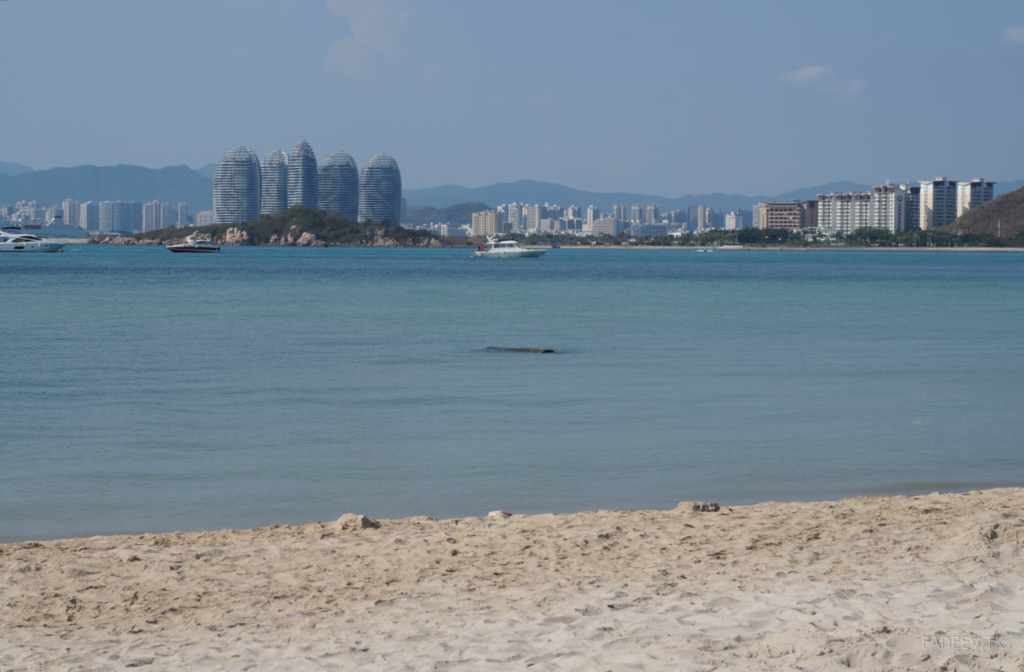 Beach view of Phoenix Island, Sanya, Hainan, China