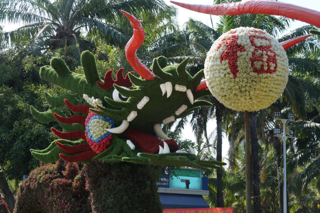 Dragon Figure in Da Dong Hai Park, Sanya, Hainan Island, China