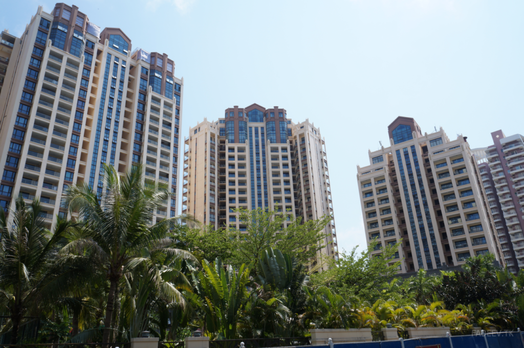 Apartment buildings, Sanya, Hainan Island, China