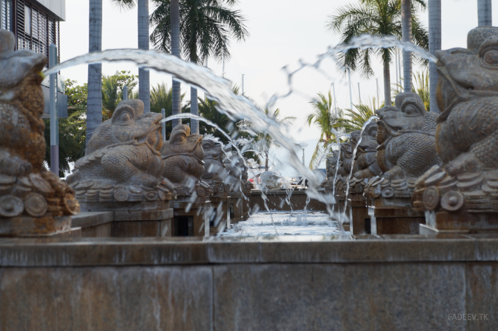 Fountain at the Yacht Club, Sanya, Hainan Island, China