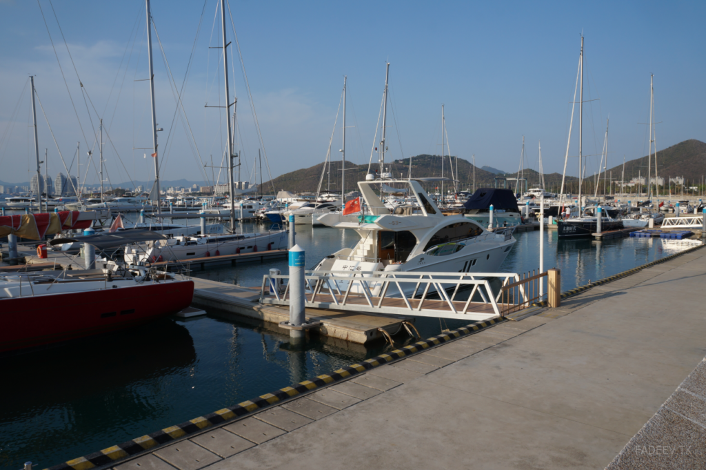 Yachts on the pier, Sanya, Hainan Island, China