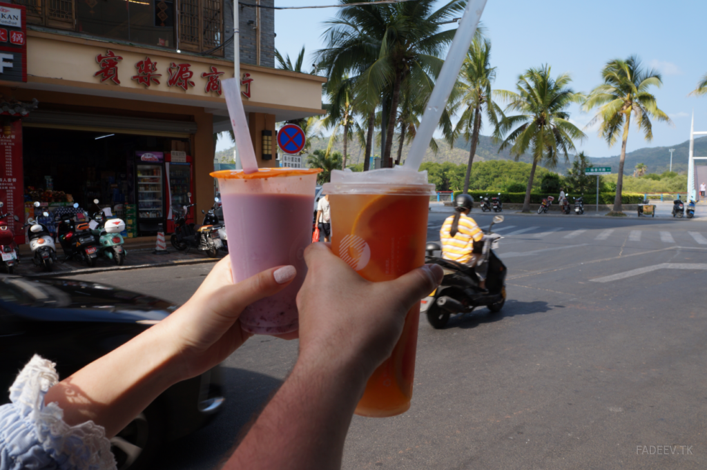 On the street of Sanya, Hainan Island, China.